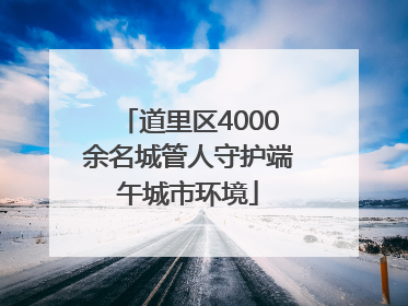 道里区4000余名城管人守护端午城市环境