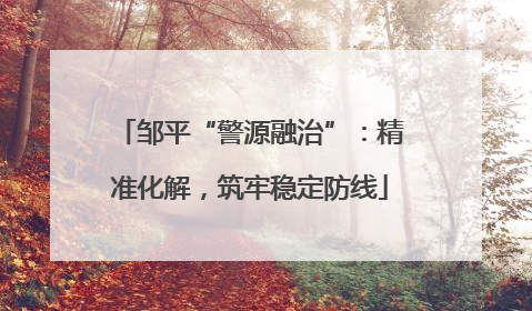 邹平“警源融治”：精准化解，筑牢稳定防线