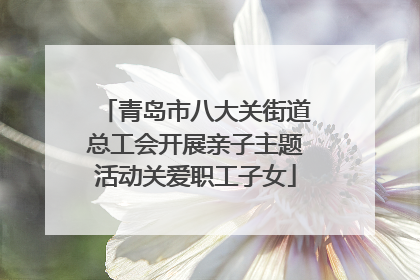 青岛市八大关街道总工会开展亲子主题活动关爱职工子女