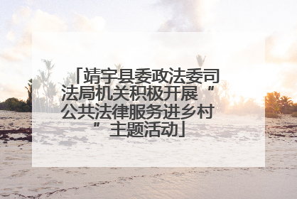 靖宇县委政法委司法局机关积极开展“公共法律服务进乡村”主题活动