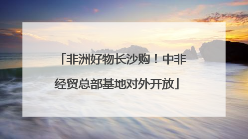 非洲好物长沙购！中非经贸总部基地对外开放