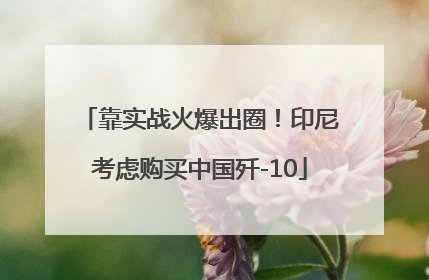 靠实战火爆出圈！印尼考虑购买中国歼-10