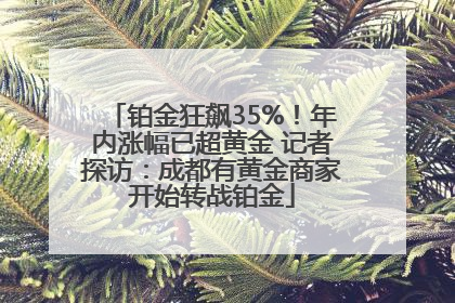 铂金狂飙35%！年内涨幅已超黄金 记者探访：成都有黄金商家开始转战铂金