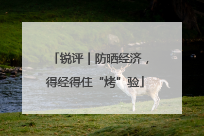 锐评｜防晒经济，得经得住“烤”验