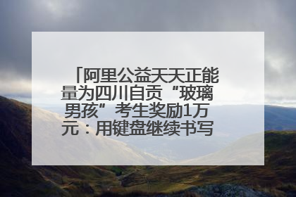 阿里公益天天正能量为四川自贡“玻璃男孩”考生奖励1万元：用键盘继续书写不设限的人生