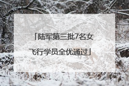 陆军第三批7名女飞行学员全优通过