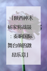 陕西神木杨家将战鼓：奏响国际舞台前的激昂乐章