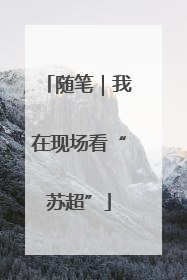 随笔｜我在现场看“苏超”