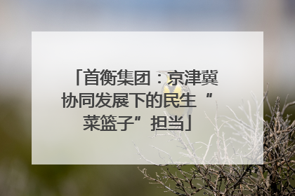 首衡集团：京津冀协同发展下的民生“菜篮子”担当