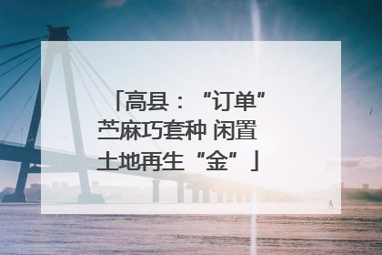 高县：“订单”苎麻巧套种 闲置土地再生“金”