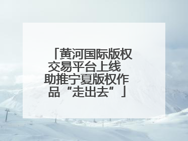 黄河国际版权交易平台上线 助推宁夏版权作品“走出去”