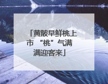黄陂早鲜桃上市 “桃”气满满迎客来