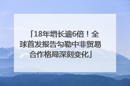 18年增长逾6倍！全球首发报告勾勒中非贸易合作格局深刻变化