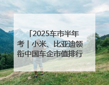 2025车市半年考｜小米、比亚迪领衔中国车企市值排行榜 保时捷跌出全球TOP10