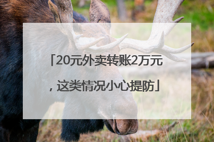 20元外卖转账2万元，这类情况小心提防