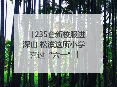 235套新校服进深山 松滋这所小学喜过“六一”