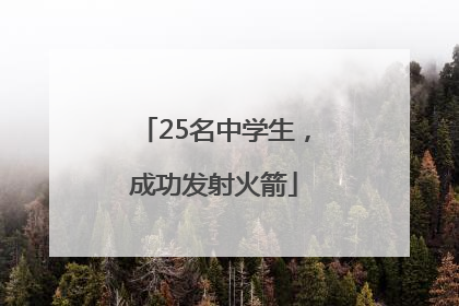 25名中学生，成功发射火箭