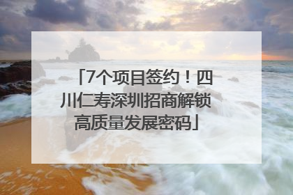 7个项目签约！四川仁寿深圳招商解锁高质量发展密码
