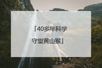 40多年科学守望黄山猴