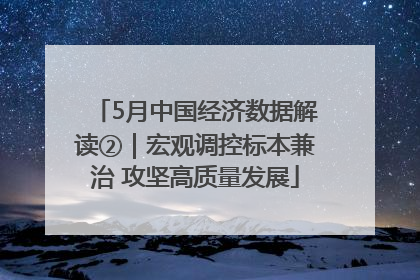5月中国经济数据解读②｜宏观调控标本兼治 攻坚高质量发展
