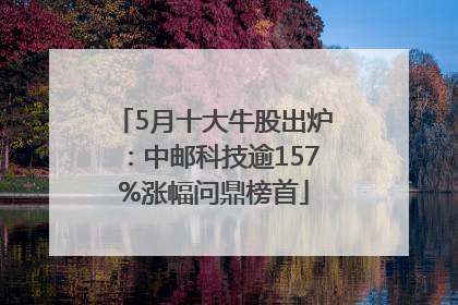 5月十大牛股出炉：中邮科技逾157%涨幅问鼎榜首