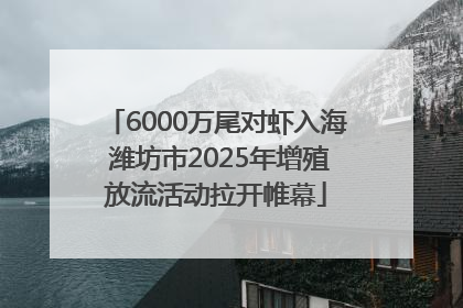 6000万尾对虾入海 潍坊市2025年增殖放流活动拉开帷幕